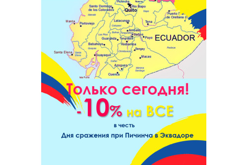 -10 % на все ко Дню битвы при Пичинча!